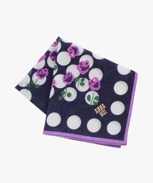 アナスイ　ガーゼゲット　ドット柄　パープル ANNA SUI｜アナスイのハンカチ/ハンドタオル（パープル/紫色系）通販