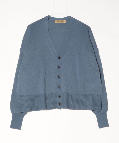 ROBES&CONFECTIONS(ローブスコンフェクションズ)の「Robes&Confections/ローブス&コンフェクションズ/コットンレーヨンシルクニットLSカーデ(カーディガン/ボレロ・レディース・ホワイト系2/ブラック/イエロー/グレー/ブルー・1)」の5枚目の写真