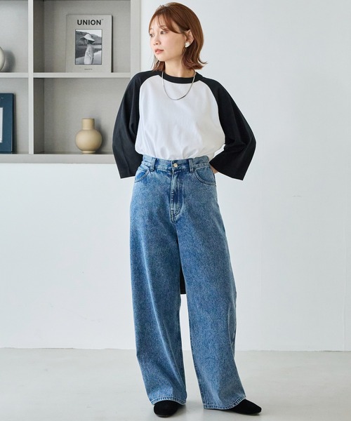 SCREEN STARS（スクリーンスターズ）の「【SCREENSTARS】ラグラン Tシャツ（Tシャツ/カットソー・レディース・ブラック/ネイビー・S/L/M）」の9枚目の写真