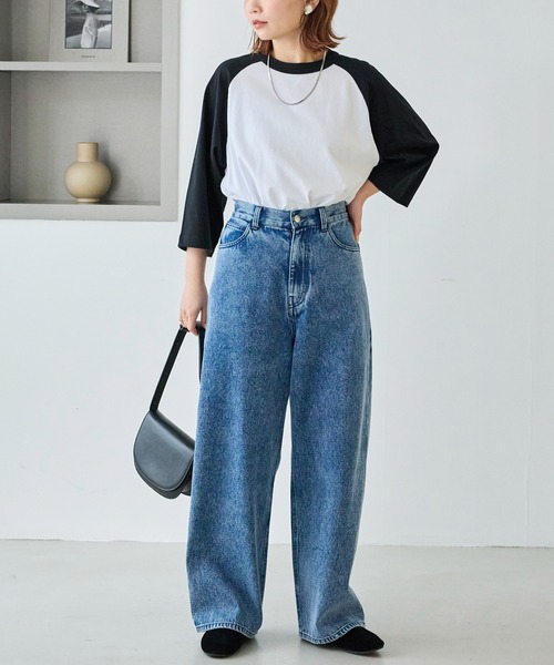 SCREEN STARS（スクリーンスターズ）の「【SCREENSTARS】ラグラン Tシャツ（Tシャツ/カットソー・レディース・ブラック/ネイビー・S/L/M）」の11枚目の写真