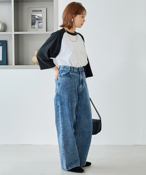 SCREEN STARS（スクリーンスターズ）の「【SCREENSTARS】ラグラン Tシャツ（Tシャツ/カットソー・レディース・ブラック/ネイビー・S/L/M）」の12枚目の写真