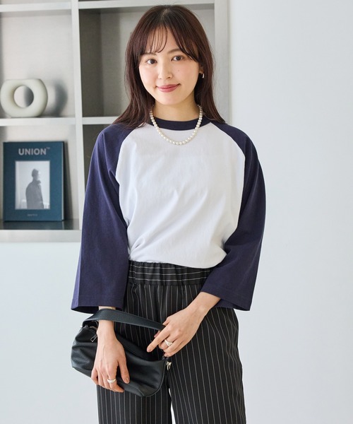 SCREEN STARS（スクリーンスターズ）の「【SCREENSTARS】ラグラン Tシャツ（Tシャツ/カットソー・レディース・ブラック/ネイビー・S/L/M）」の15枚目の写真