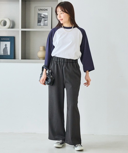 SCREEN STARS（スクリーンスターズ）の「【SCREENSTARS】ラグラン Tシャツ（Tシャツ/カットソー・レディース・ブラック/ネイビー・S/L/M）」の21枚目の写真