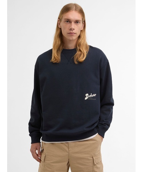 Barbour(バブアー)の「Blythe クルーネック スウェット(スウェット・メンズ・ネイビー/ベージュ・MEDIUM/X-SMALL/SMALL)」の9枚目の写真