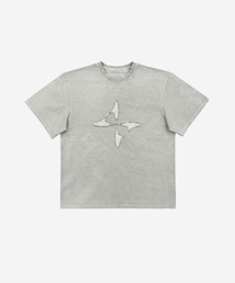 BLR（ビーエルアール）の「Low-Cut Patch Logo T-Shirt Grey（Tシャツ/カットソー）」