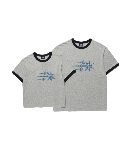 NICE GHOST CLUB(ナイスゴーストクラブ)の「CHECK 3STAR BASIC RINGER TEE_4colors(NG2GMUT537A)(Tシャツ/カットソー・レディース・グレー・SMALL/MEDIUM/LARGE)」の5枚目の写真