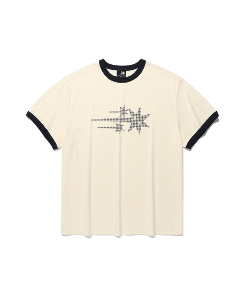 NICE GHOST CLUB(ナイスゴーストクラブ)の「CHECK 3STAR BASIC RINGER TEE_4colors(NG2GMUT537A)(Tシャツ/カットソー・レディース・グレー・SMALL/MEDIUM/LARGE)」の3枚目の写真