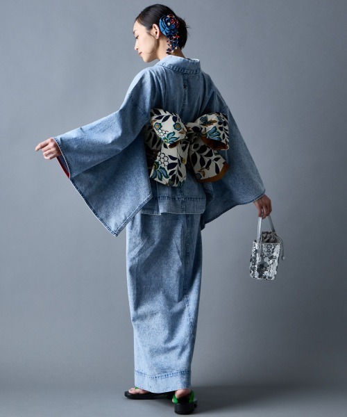 GEVS.(ジェイヴィス)の「レース半衿付2部式デニム浴衣<大きいサイズ有>GEVS.(浴衣・レディース・ブルー系・L~LL/M/5L~6L/3L~4L)」の16枚目の写真