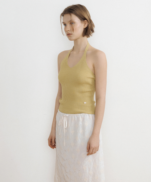 LUCIR ZU（ルシールズ）の「Airy Halter Knit Top (green)（ニット/セーター・レディース・その他・FREE）」の3枚目の写真