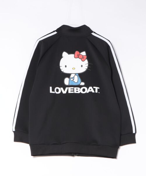 LOVE BOAT(ラブ・ボート)の「LOVEBOAT×KITTY トラックジャケット(ナイロンジャケット・レディース・ブラック/ホワイト・M/S)」の3枚目の写真