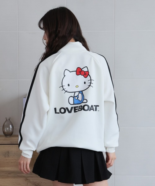 LOVE BOAT(ラブ・ボート)の「LOVEBOAT×KITTY トラックジャケット(ナイロンジャケット・レディース・ブラック/ホワイト・M/S)」の9枚目の写真
