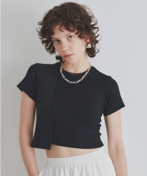 Muel Chic（ミュエルシック）の「Ease CS  イーズカットソー（Tシャツ/カットソー・レディース・スカイブルー/ピンク/ブラック/ホワイト・FREE）」の3枚目の写真