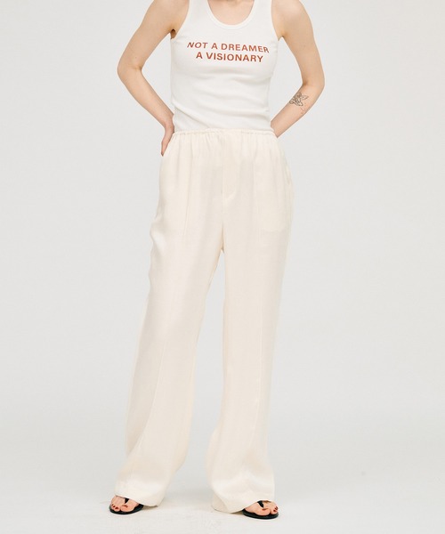 PRANK PROJECT（プランクプロジェクト）の「【2026Summer Pre-Order】サテンフレアパンツ / Satin Flare Pants（その他パンツ・レディース・ホワイト/ピンク/ブラック・36/38）」の9枚目の写真