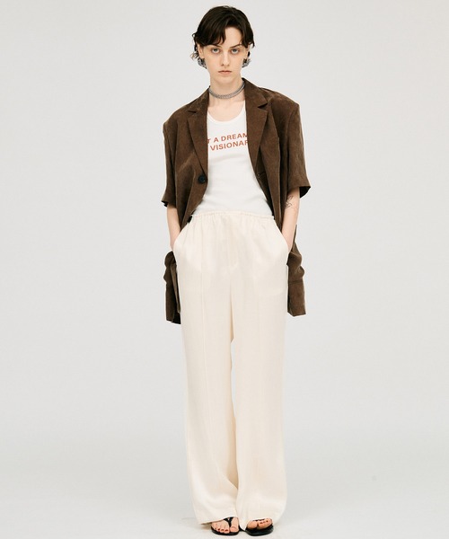 PRANK PROJECT（プランクプロジェクト）の「【2026Summer Pre-Order】サテンフレアパンツ / Satin Flare Pants（その他パンツ・レディース・ホワイト/ピンク/ブラック・36/38）」の10枚目の写真