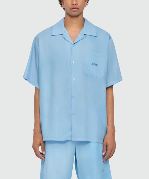 MSGM(エムエスジーエム)の「ライトブルー タイダイ ボウリングシャツ(シャツ/ブラウス・メンズ・ライトブルー・38)」の2枚目の写真