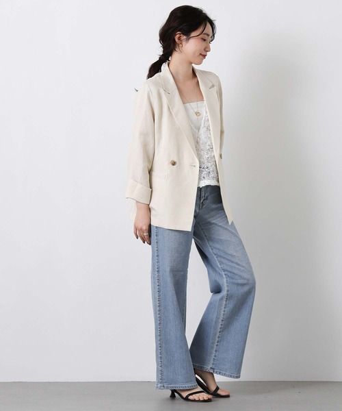 Gready Brilliant（グレディブリリアン）の「３ＤチュールＶネックベスト（シャツ/ブラウス・レディース・ブラック/オフホワイト・FREE）」の13枚目の写真