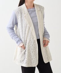 Kastane（カスタネ）の「【一部店舗限定】B レースベルテッドジレ（ベスト）」