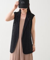 Kastane（カスタネ）の「【一部店舗限定】B レースベルテッドジレ（ベスト）」