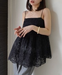 CORNERS（コーナーズ）の「オーガンジーレース刺繍キャミソール（キャミソール）」