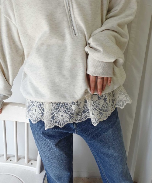 CORNERS(コーナーズ)の「オーガンジーレース刺繍キャミソール(キャミソール・レディース・ベージュ系その他/ホワイト/ブラック・M)」の7枚目の写真