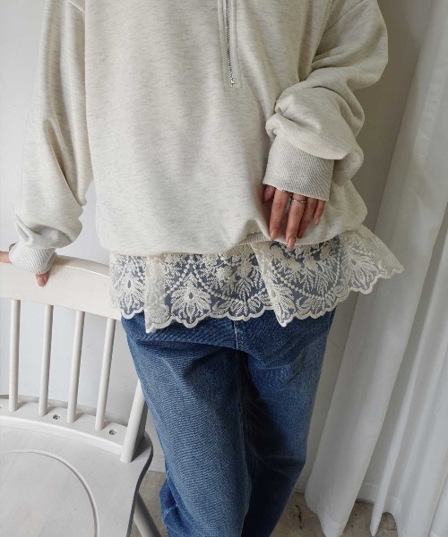 CORNERS(コーナーズ)の「オーガンジーレース刺繍キャミソール(キャミソール・レディース・ベージュ系その他/ホワイト/ブラック・M)」の8枚目の写真