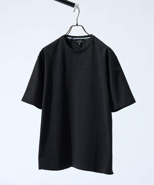 ABAHOUSE（アバハウス）の「シュリンク天竺 クルーネック半袖Tシャツ（Tシャツ/カットソー・メンズ・ホワイト/ブラック/グレイッシュブルー・50/48/46/44）」の5枚目の写真