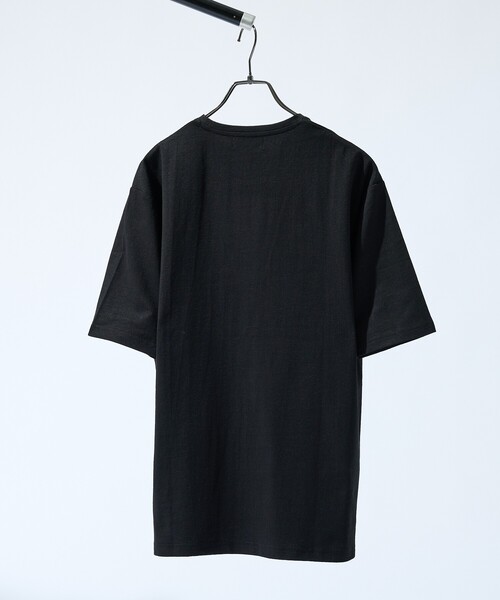 ABAHOUSE（アバハウス）の「シュリンク天竺 クルーネック半袖Tシャツ（Tシャツ/カットソー・メンズ・ホワイト/ブラック/グレイッシュブルー・50/48/46/44）」の6枚目の写真