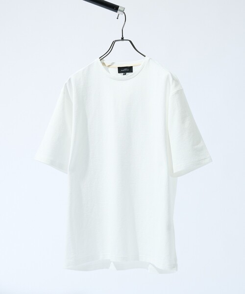 ABAHOUSE（アバハウス）の「シュリンク天竺 クルーネック半袖Tシャツ（Tシャツ/カットソー・メンズ・ホワイト/ブラック/グレイッシュブルー・50/48/46/44）」の15枚目の写真