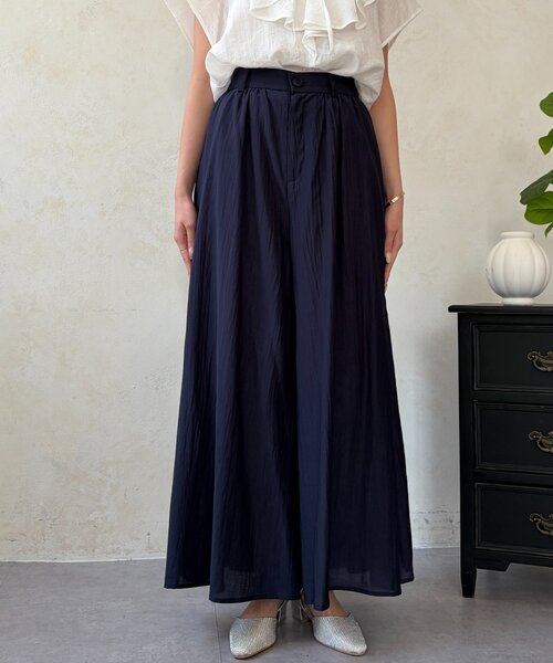 Chez toi(シェトワ)の「落ち感フレアワイドパンツ(その他パンツ・レディース・ホワイト/ライム/ネイビー・MEDIUM/PM)」の19枚目の写真