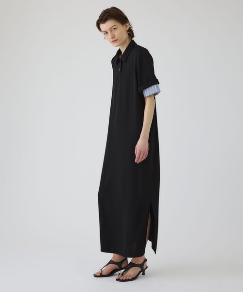 RIM.ARK(リムアーク)の「【RIM.ARK/リムアーク】Polo design maxi OP/ポロデザインマキシワンピース/シャツワンピース(ワンピース・レディース・ダークブラウン/ブラック・36/38)」の8枚目の写真