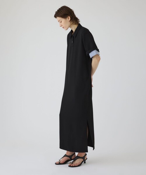 RIM.ARK(リムアーク)の「【RIM.ARK/リムアーク】Polo design maxi OP/ポロデザインマキシワンピース/シャツワンピース(ワンピース・レディース・ダークブラウン/ブラック・36/38)」の7枚目の写真
