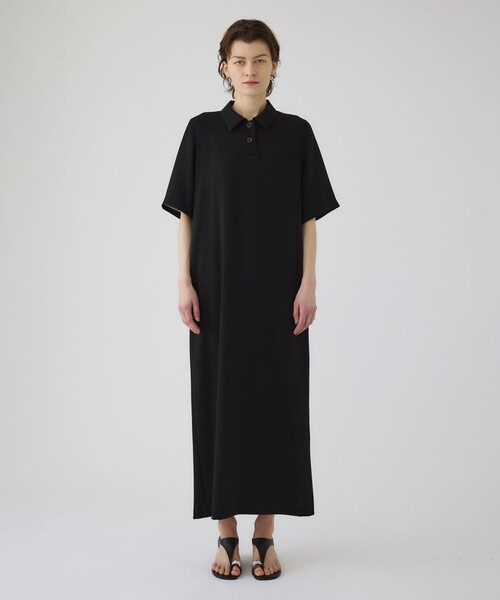 RIM.ARK(リムアーク)の「【RIM.ARK/リムアーク】Polo design maxi OP/ポロデザインマキシワンピース/シャツワンピース(ワンピース・レディース・ダークブラウン/ブラック・36/38)」の4枚目の写真