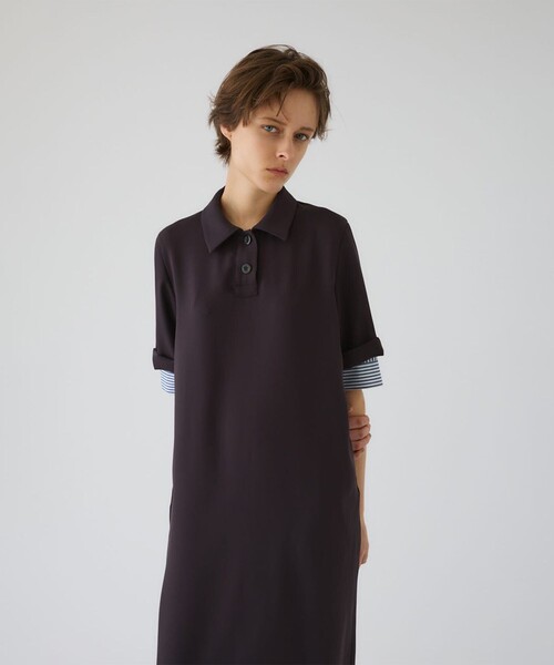 RIM.ARK(リムアーク)の「【RIM.ARK/リムアーク】Polo design maxi OP/ポロデザインマキシワンピース/シャツワンピース(ワンピース・レディース・ダークブラウン/ブラック・36/38)」の19枚目の写真