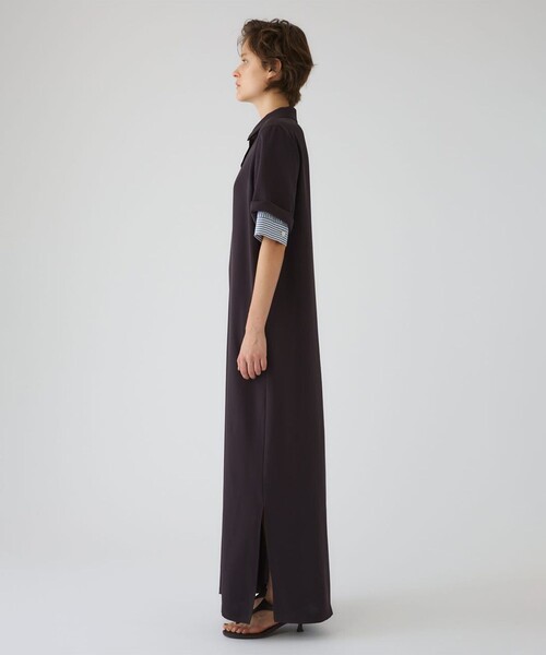 RIM.ARK(リムアーク)の「【RIM.ARK/リムアーク】Polo design maxi OP/ポロデザインマキシワンピース/シャツワンピース(ワンピース・レディース・ダークブラウン/ブラック・36/38)」の18枚目の写真