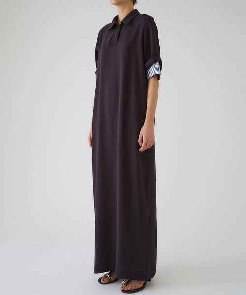 RIM.ARK(リムアーク)の「【RIM.ARK/リムアーク】Polo design maxi OP/ポロデザインマキシワンピース/シャツワンピース(ワンピース・レディース・ダークブラウン/ブラック・36/38)」の16枚目の写真