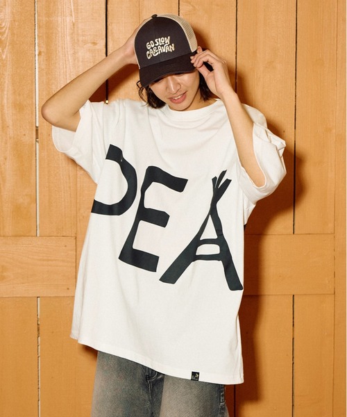 go slow caravan(ゴースローキャラバン)の「USA/C PEACE びっくり BIG TEE(Tシャツ/カットソー・メンズ・ホワイト/ブラック・X-LARGE)」の8枚目の写真