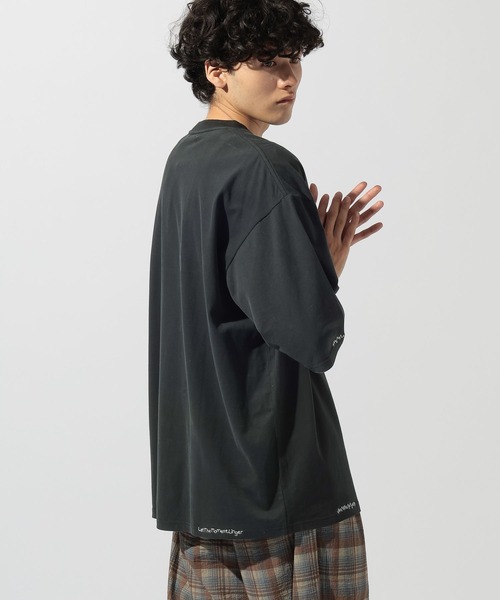 niko and...(ニコアンド)の「ポイントステッチ刺繍Tシャツ(Tシャツ/カットソー・メンズ・ブラック/ブルー/オレンジ/サンドグレー・LARGE/MEDIUM)」の8枚目の写真
