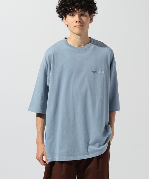 niko and...(ニコアンド)の「ポイントステッチ刺繍Tシャツ(Tシャツ/カットソー・メンズ・ブラック/ブルー/オレンジ/サンドグレー・LARGE/MEDIUM)」の15枚目の写真
