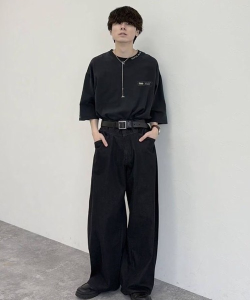 niko and...(ニコアンド)の「ポイントステッチ刺繍Tシャツ(Tシャツ/カットソー・メンズ・ブラック/ブルー/オレンジ/サンドグレー・LARGE/MEDIUM)」の16枚目の写真