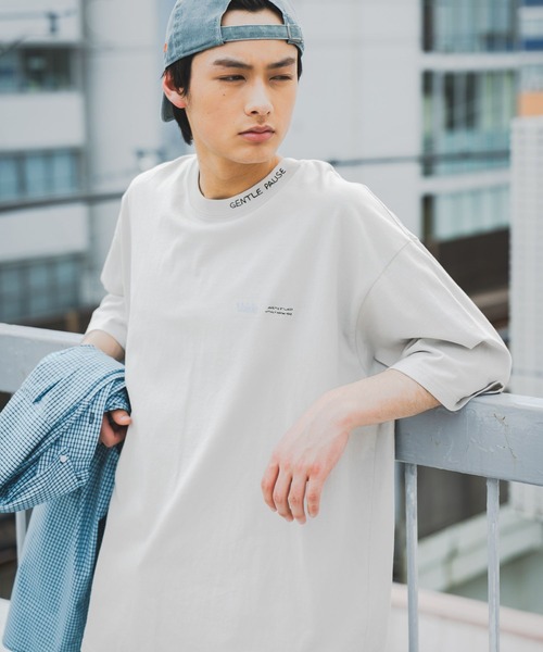 niko and...(ニコアンド)の「ポイントステッチ刺繍Tシャツ(Tシャツ/カットソー・メンズ・ブラック/ブルー/オレンジ/サンドグレー・LARGE/MEDIUM)」の8枚目の写真