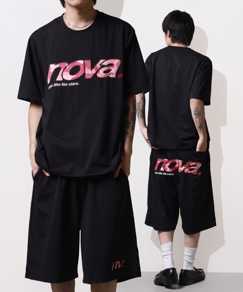 Jungle Storm(ジャングルストーム)の「JUNGLE STORM ロゴプリント半袖Tシャツ/柄ロゴワッペンショーツ 2点セット セットアップ(Tシャツ/カットソー・メンズ・アイボリー/ブラック/ピンク・L/M)」の3枚目の写真