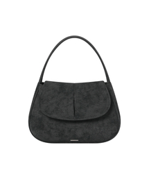 Round pleats bag BLACK