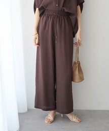 YECCA VECCA | ストライプ柄ワイドパンツ(その他パンツ)