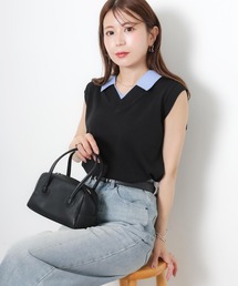 Riberry | レイヤード風デザイン ニットベストドッキングトップス(ベスト)