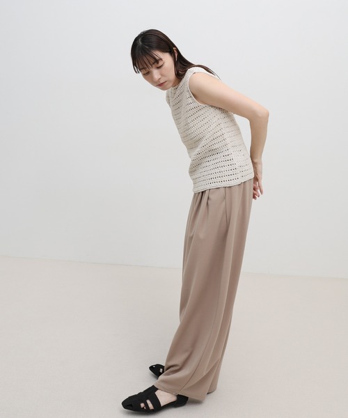 select MOCA（セレクトモカ）の「透かし編みノースリーブサマーニット（ニット/セーター・レディース・ベビーピンク/ライトグリーン/ナチュラル/ブルー/ブラック・FREE）」の20枚目の写真