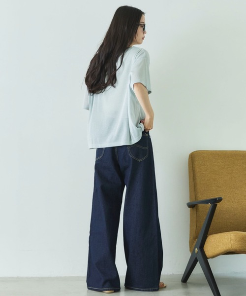Doux archives(ドゥアルシーヴ)の「ラメシアーTee(Tシャツ/カットソー・レディース・ミント/グレイッシュベージュ/ブラウン・FREE)」の9枚目の写真