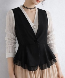 セール】Lace Sleeveless Tunic Top / レースノースリーブチュニック