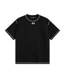 Rest&Recreation（レストアンドレクリエーション）の「DOUBLE LOGO T-SHIRT - BLACK（Tシャツ/カットソー）」