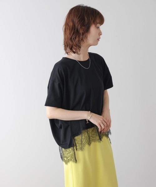 Bou Jeloud(ブージュルード)の「レースドルマンプルオーバー(Tシャツ/カットソー・レディース・ブラック/オフホワイト/グレー・FREE)」の22枚目の写真