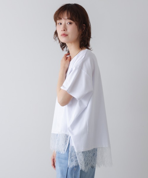 Bou Jeloud(ブージュルード)の「レースドルマンプルオーバー(Tシャツ/カットソー・レディース・ブラック/オフホワイト/グレー・FREE)」の10枚目の写真